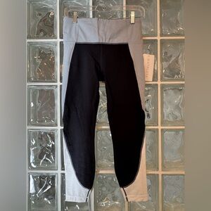 Athleta Two-Tone Black, Gray and White Leggings